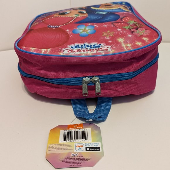 NWT--Nickelodeon "Shimmer and Shine" Pink/Blue Kids Backpack - Picture 3 of 4